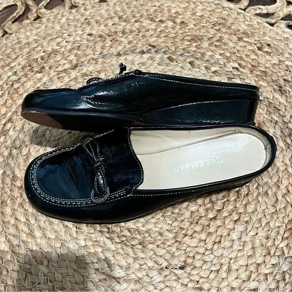 Cole Haan Black Patent Leather Slip-ons - Picture 2 of 5